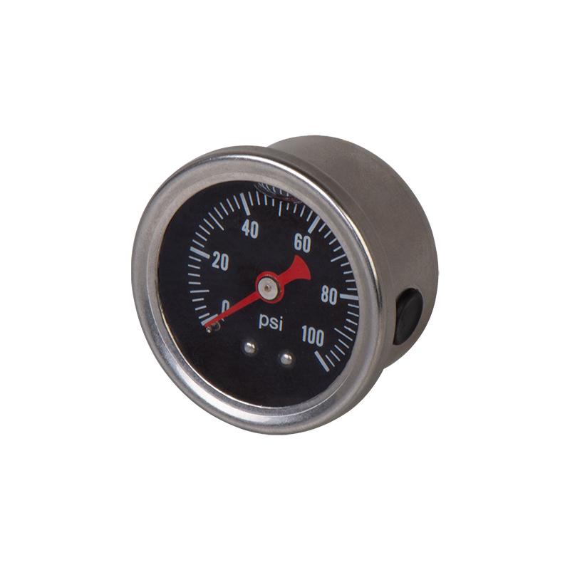 0-100 Psi Small Oil Pressure Gauge Fuel Gauge Universal 1/8 NPT Oil Fuel Pressure Gauge Liquid Filled Polished Case