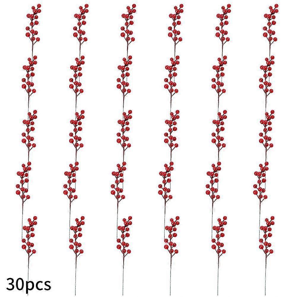 30 pcs Simulated Holly Fruit Fortune Fruit Flower Festival Decorations