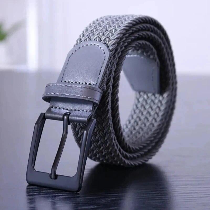 Men's Belt Fashion Casual Woven Elastic Belt Outdoor Sports Lady Tactical Belt Strap Climbing Belt With Pants Jeans Neutral Belt