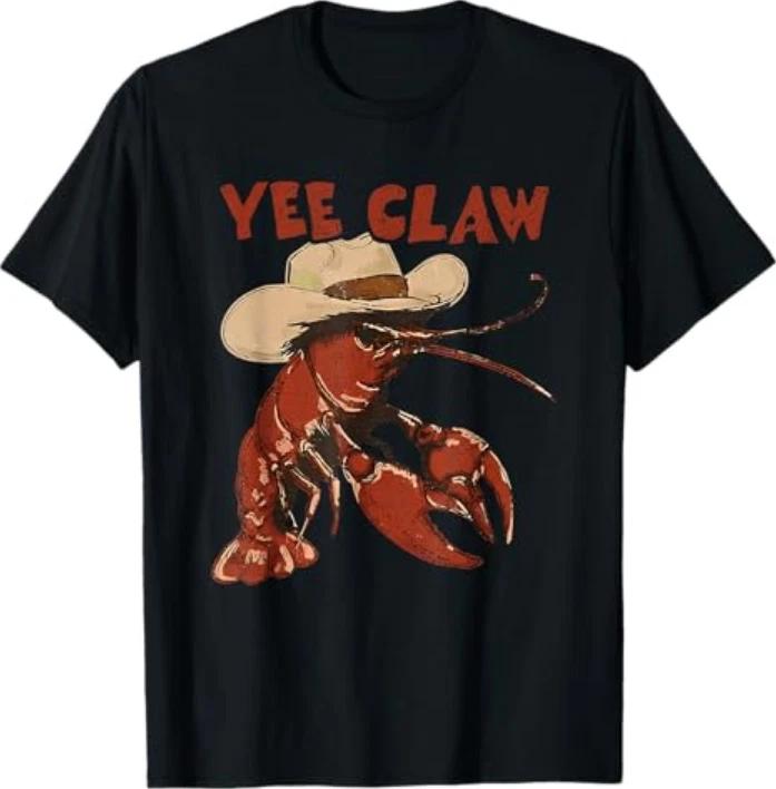 Yee Claw Funny Vintage Crawfish Boil Cajun Seafood Festival Tshirt S