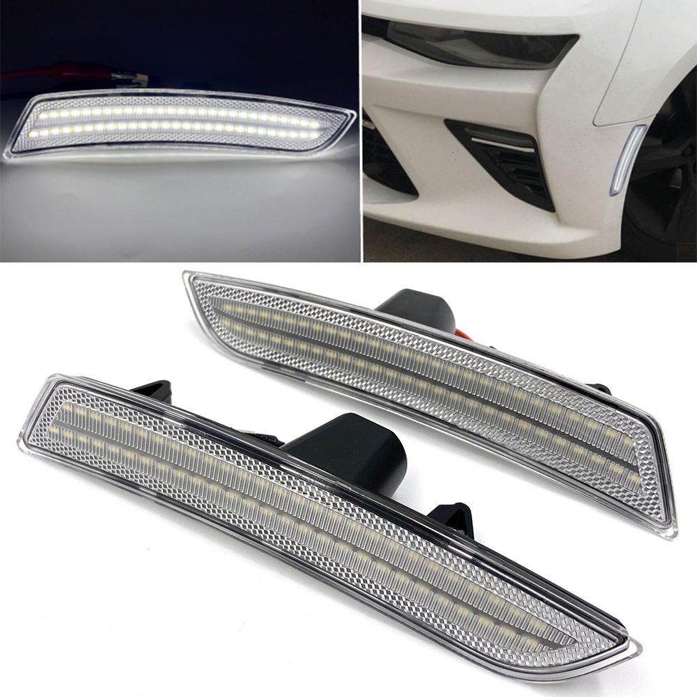 2x LED Seite Marker Licht Für C TS ATS 2015-2020 Klare Linse Weiß LED Front Lampen 12V IP67 Lichter