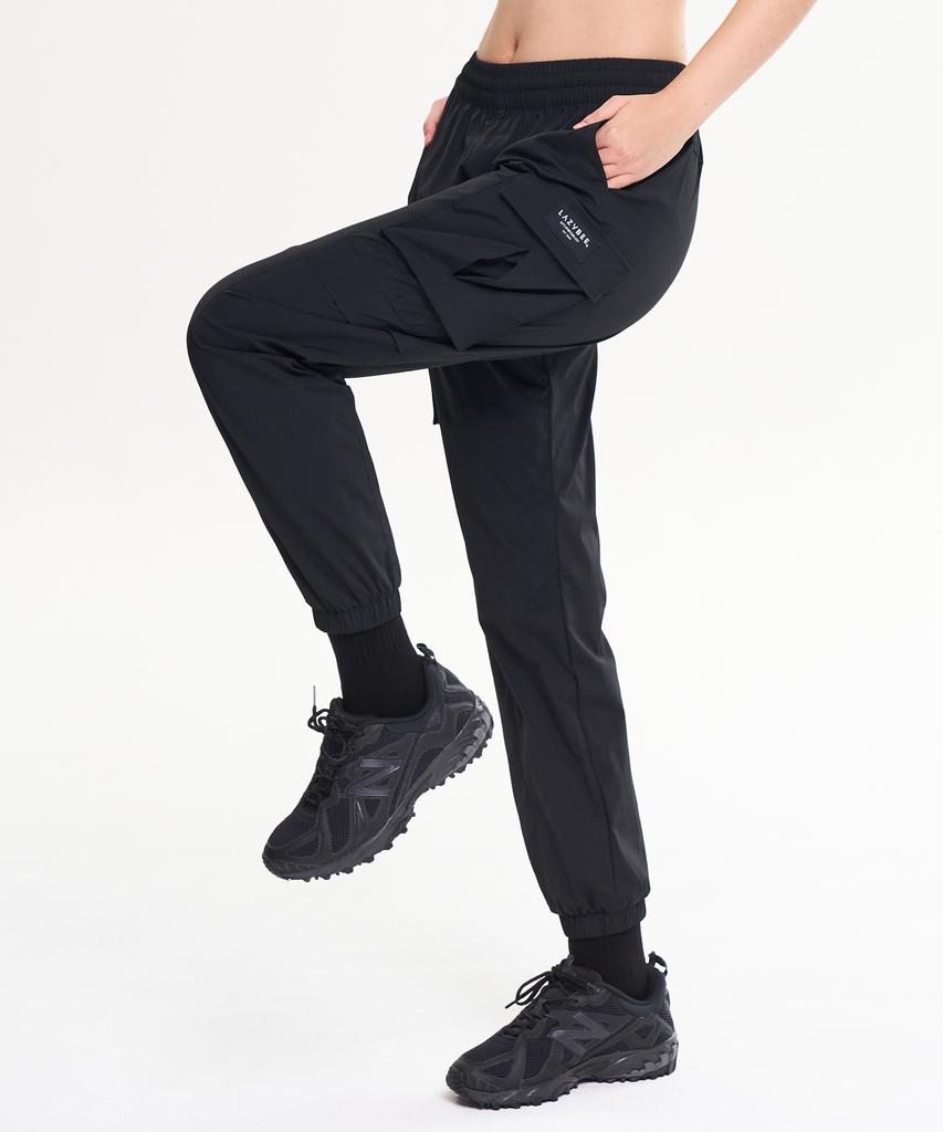 Leijibi Stretch 4-Pocket Cargo Jogger Pants Daily Hiking Workout Sports Pants W Black