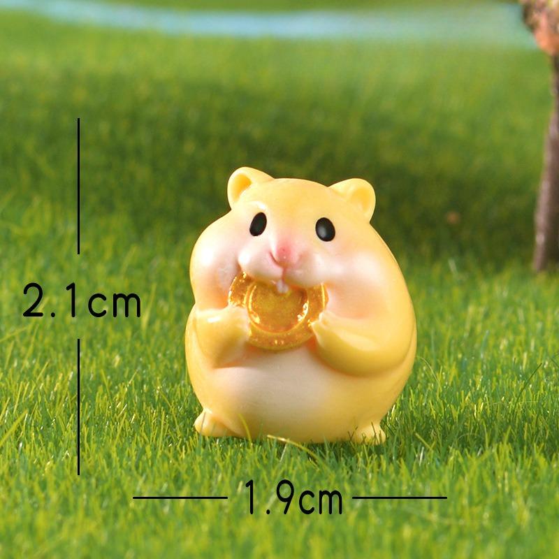 

Милый Едящий Хомяк Микро-ландшафт Садовые Украшения Маленький Хомяк Аксессуары для Украшения Рабочего Стола Bite gold coins