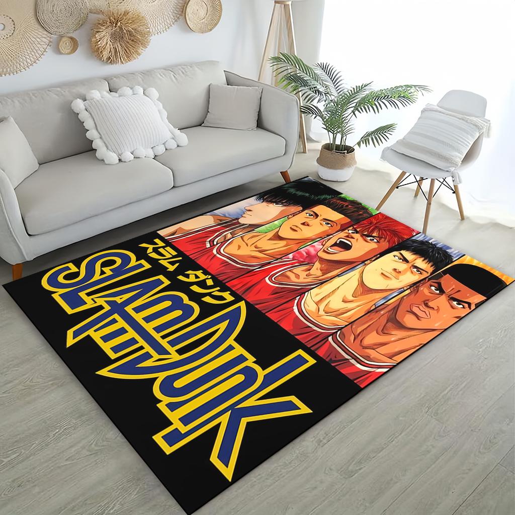 SHOHOKU 27 Style New SLAM DUNK Cartoon Basketball Anime Carpet Rug for Living Room Bedroom Home Sofa,Kid Play Non-slip Floor Mat