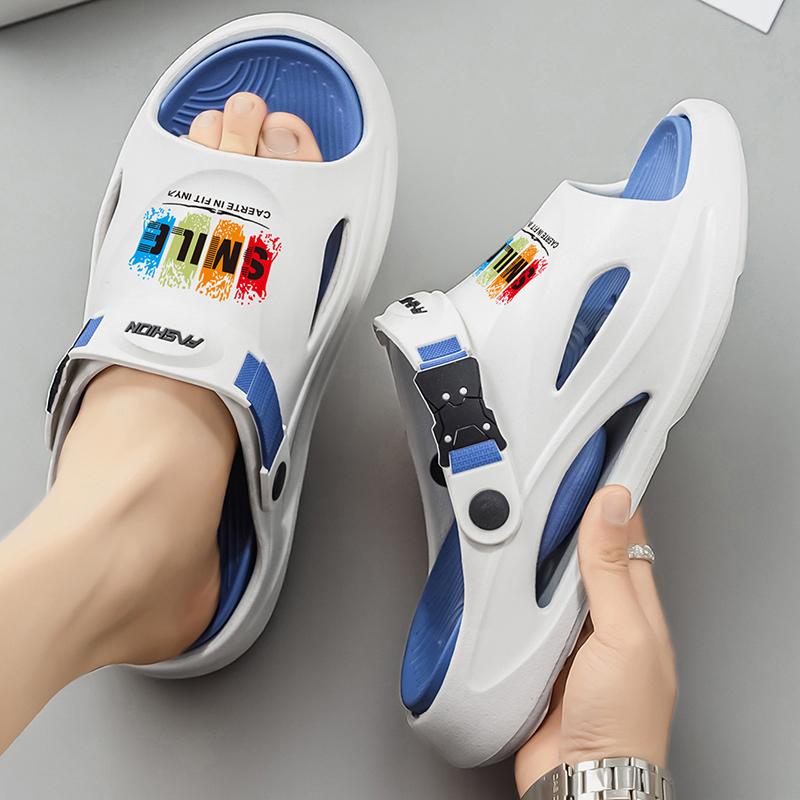 Fashion Clogs Men Sandals Lightweight Breathable Slip-On Sandals Non-Slip Water Shoes for Summer Beach Sandals