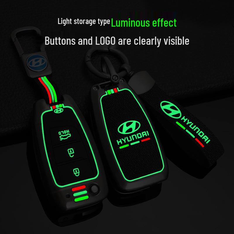 High-End Key Case for 21 Hyundai Models: Fits 2020 Elantra, Reina, ix35 – Unisex Car Key Shell with Buckle