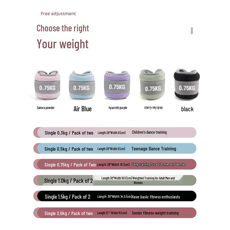 Sandbag Ankle & Wrist Weights for Running, Dance, Training & Outdoor Sports