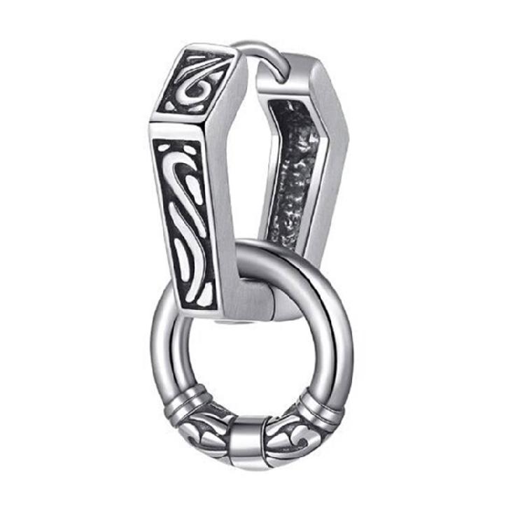 

Double Hoop Earrings Gift for Teen Boys Men Geometric Earrings Vintage Earrings 1