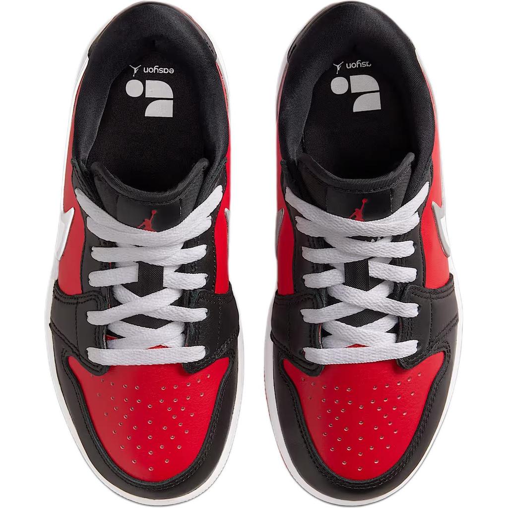 Jordan 1 Low top Kids' Skateboarding Shoes Red Black Kids' HQ2024-600