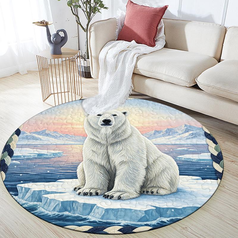 Textile Fabric Animals,Round Area Rug,Carpet Rug for Living Room Bedroom Sofa Playroom Decor,Non-slip Floor Mat
