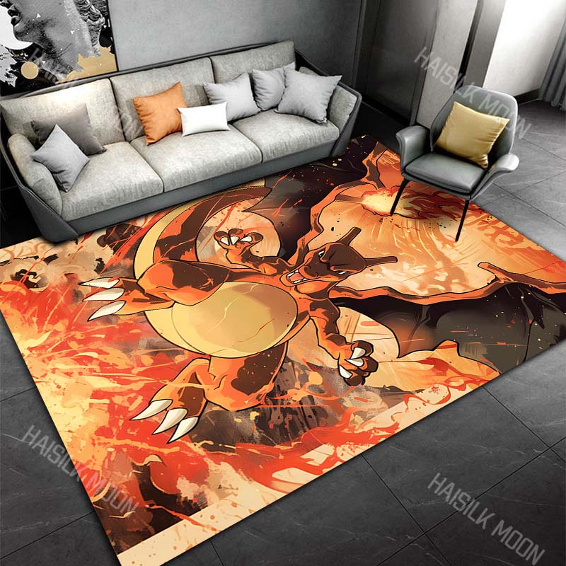 17Styles Monsters C-Charizard Carpet for Living Room Bedroom Kid's Room Game Room Home Decor Area Rug Non-slip Mat Potdemiel