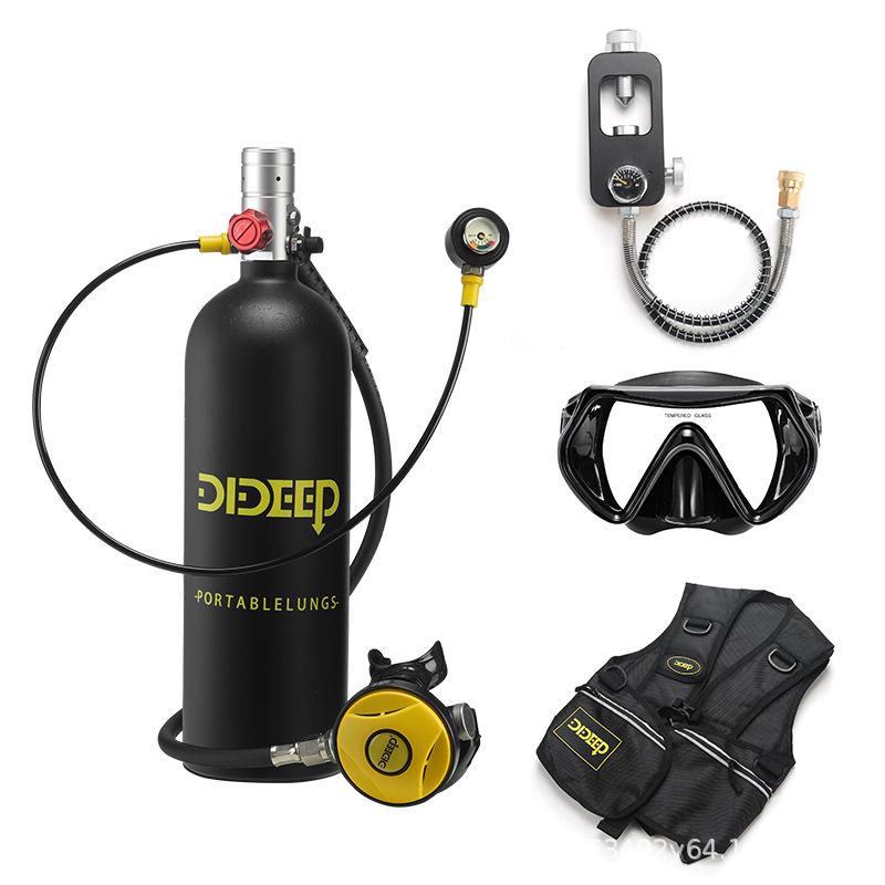 DIDEEP X5000Pro 2L Scuba Diving Equipment with Oxygen Tank & Residual Pressure Gauge