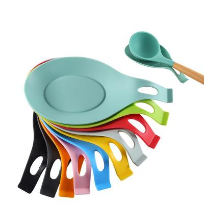Silicone Heat Insulation Pad Kitchenware Pad Creative Soup Spoon Dish Pad Spoon Pad Spoon Holder Kitchen Gadget Tableware Anti-Scald Soup Spoon Pad