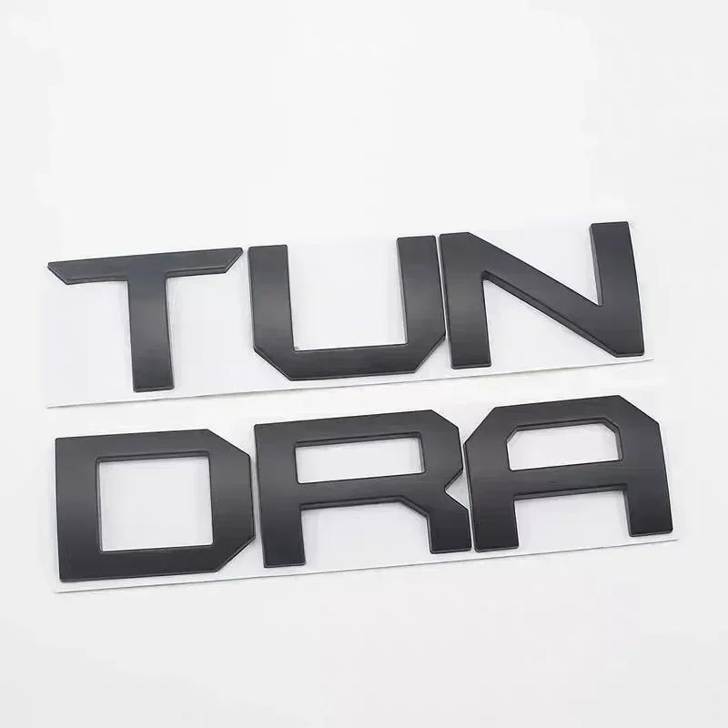 3D glossy black silver letters For Toyota TUNDRA Trunk Emblem Badge Stickers car accessories modified car sticker FE6