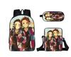New Cartoon Super Moon Blade Three Piece Backpack Set for Primary and Secondary School Students
