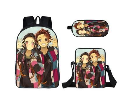 New Cartoon Super Moon Blade Three Piece Backpack Set for Primary and Secondary School Students
