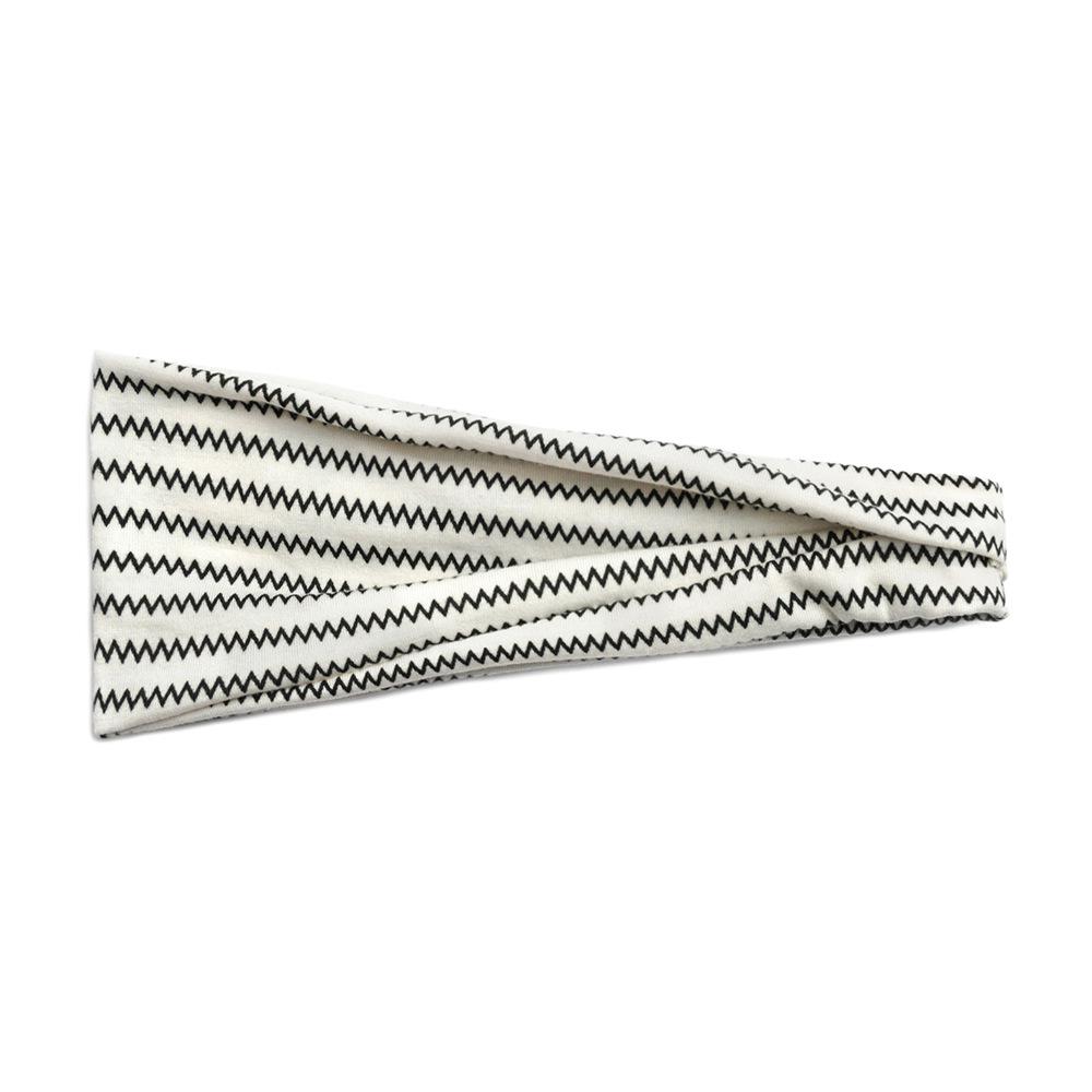 Dámská sportovní jógová pot absorbující čelenka - Široký okraj, Tištěný design, Vlasový doplněk