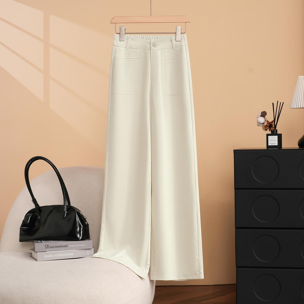 Fashion Drape Loose and Versatile Casual Straight-leg Pants Women's 1116 Summer Explosion High Waist Thin Narrow Wide-leg Pants