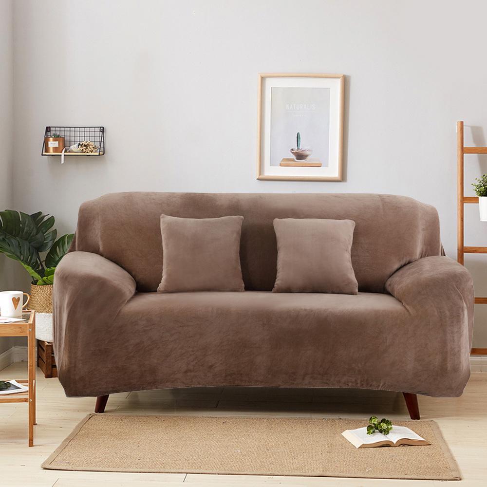 Warm 1 4 Seaters Thick Plush Recliner Sofa Covers Retro Recliner Sofa