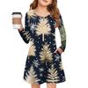 Christmas Day Girls' Long Sleeve Dress - Color Pocket Dress