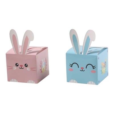 10 Piezas Elegantes Cajas de Regalo de Cartón con Orejas de Conejo de Pascua Portacaramelos Para Fiesta Navideña y Suministros de Fiesta Escolar