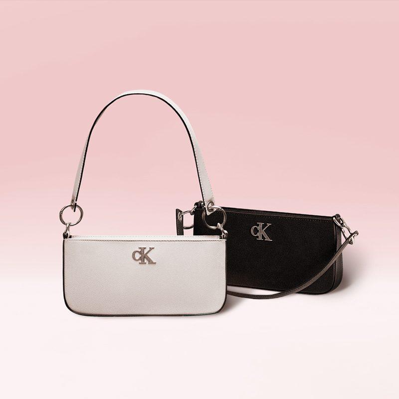 CALVIN KLEIN Blended Material Shoulder Bag Women's Black DH3237001