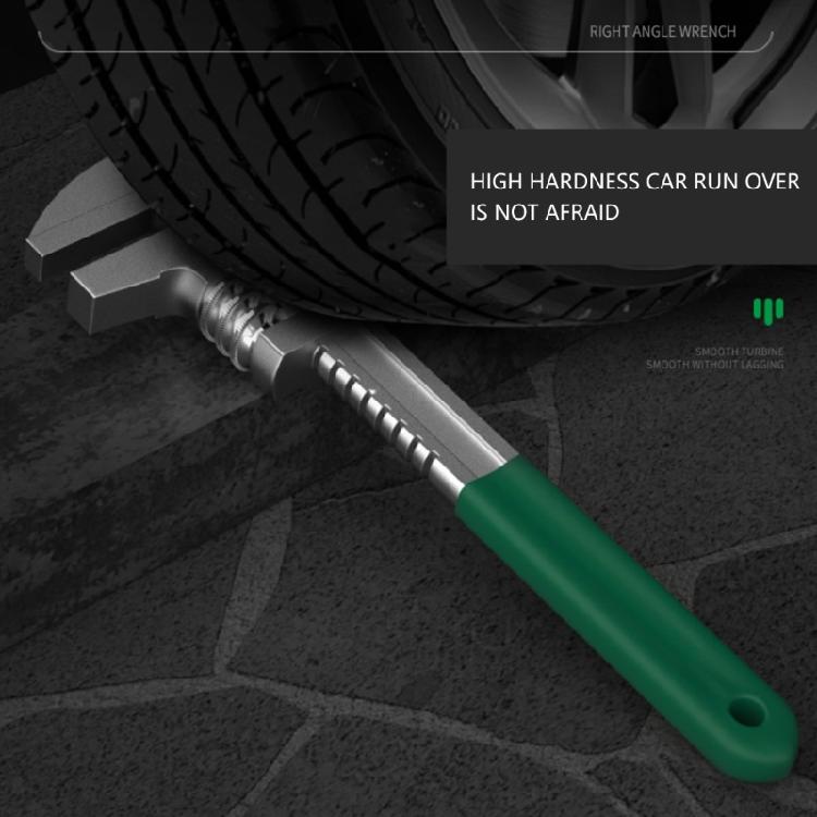 High Torque Adjustable Spanner Right Angle Wrench With Large 9.8cm Jaw Capacity, Nonslip Handle For Accurate Tightening