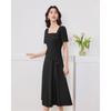 IEF French Style Square Neck Midi Dress