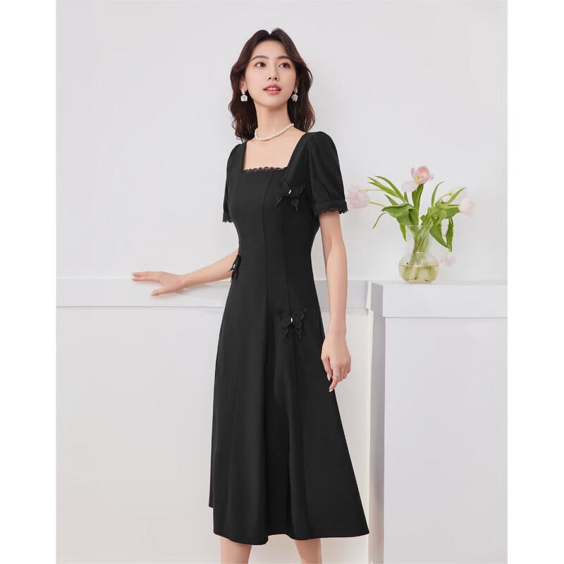 IEF French Style Square Neck Midi Dress