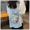 IELGY Fashion Sequined Shoulder Messenger Bag Large Capacity Bucket Bag