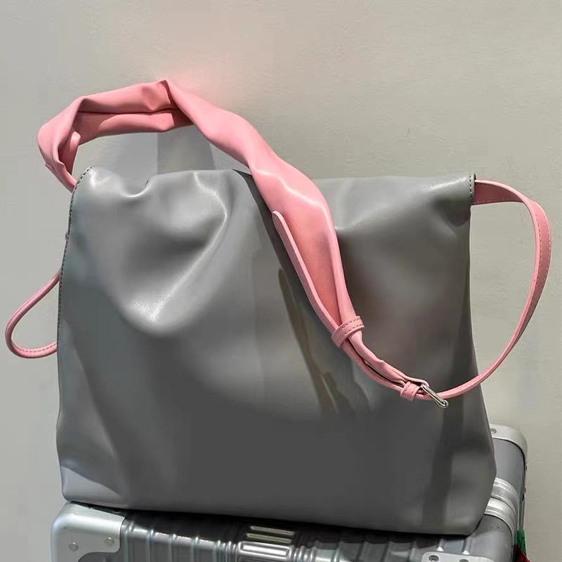 

Новая модная квадратная сумка-тоут большой вместимости через плечо серый