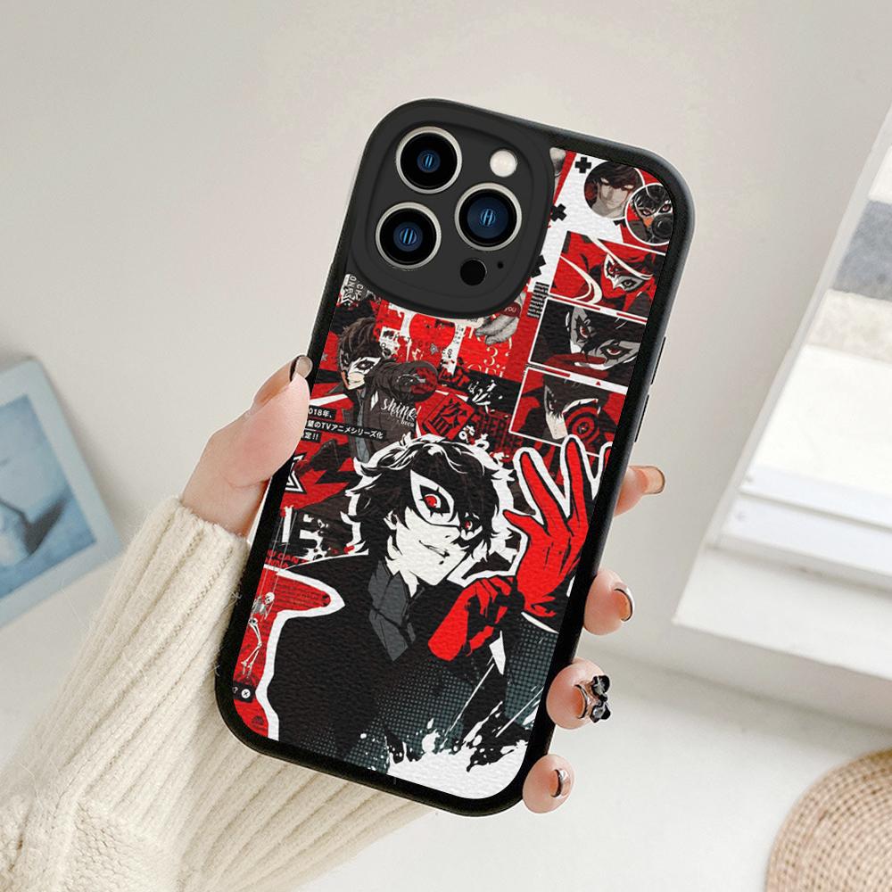 For Iphone Persona 5 Phone Case for Iphone 14 13 11 12 Pro MAX 13 12 MiNi 7 8 plus iphone 14 XS XR Lambskin Protective Covers