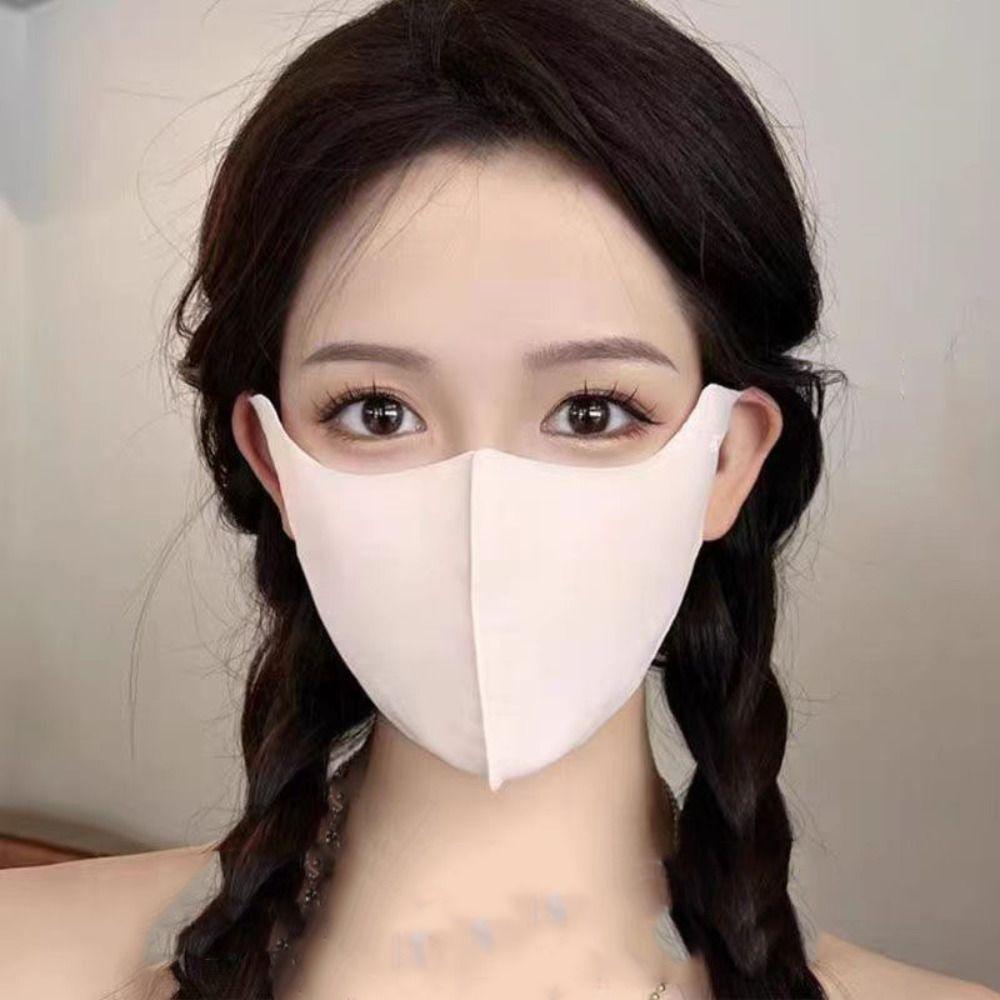 Summer Face Cover Sunscreen Face Scarf Face Gini Mask Adjustable Ice Silk Mask  Cycling