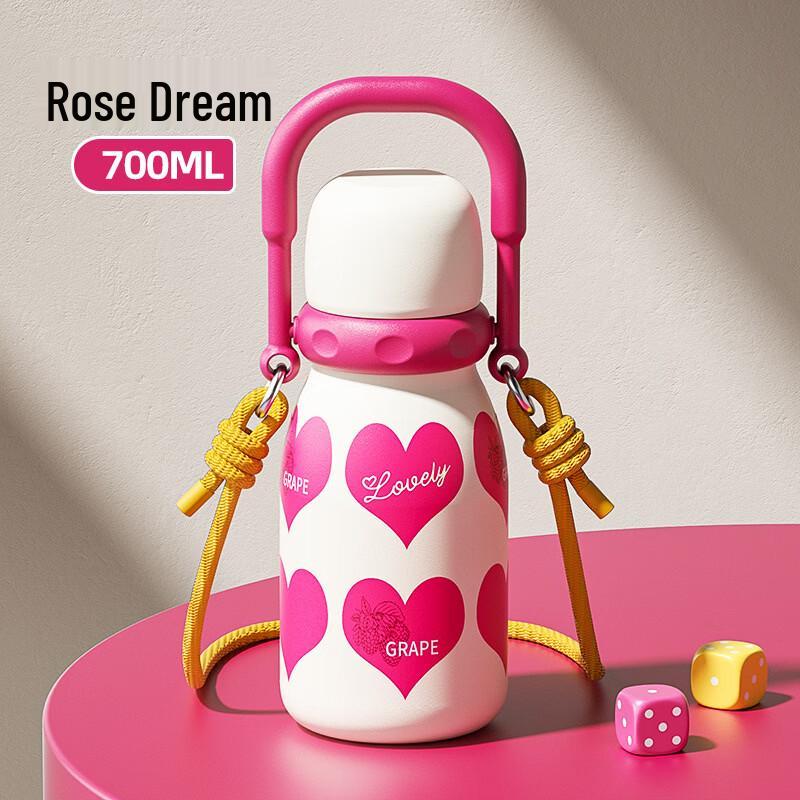 MDNG 316 Stainless Steel Insulated Water Bottle with Handle & Straw