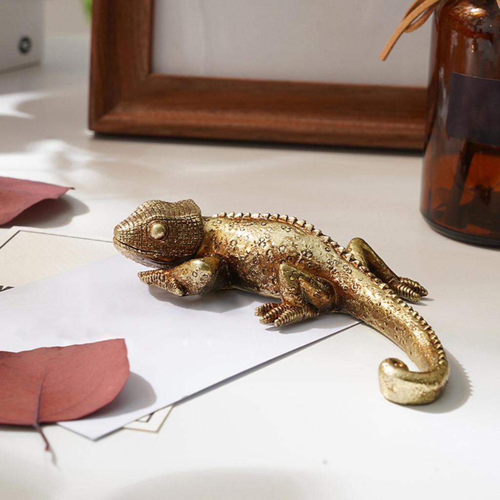 Socha ještěrky 3D pryskyřičná zvířecí socha chameleon ještěrka domácí nástěnná dekorace pro venkovní zahradu terasu verandu stolní krbovou polici obývací pokoj