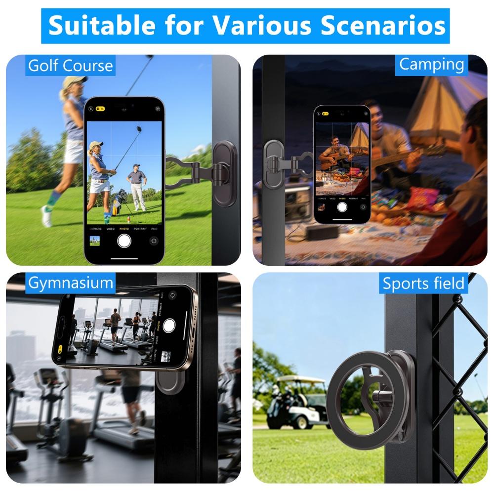 Car Phone Holder Car Magnetic Phone Stand Strong Magnetic 161°Rotatable Foldable Metal Suction Cup Phone Mount for Smart Phones