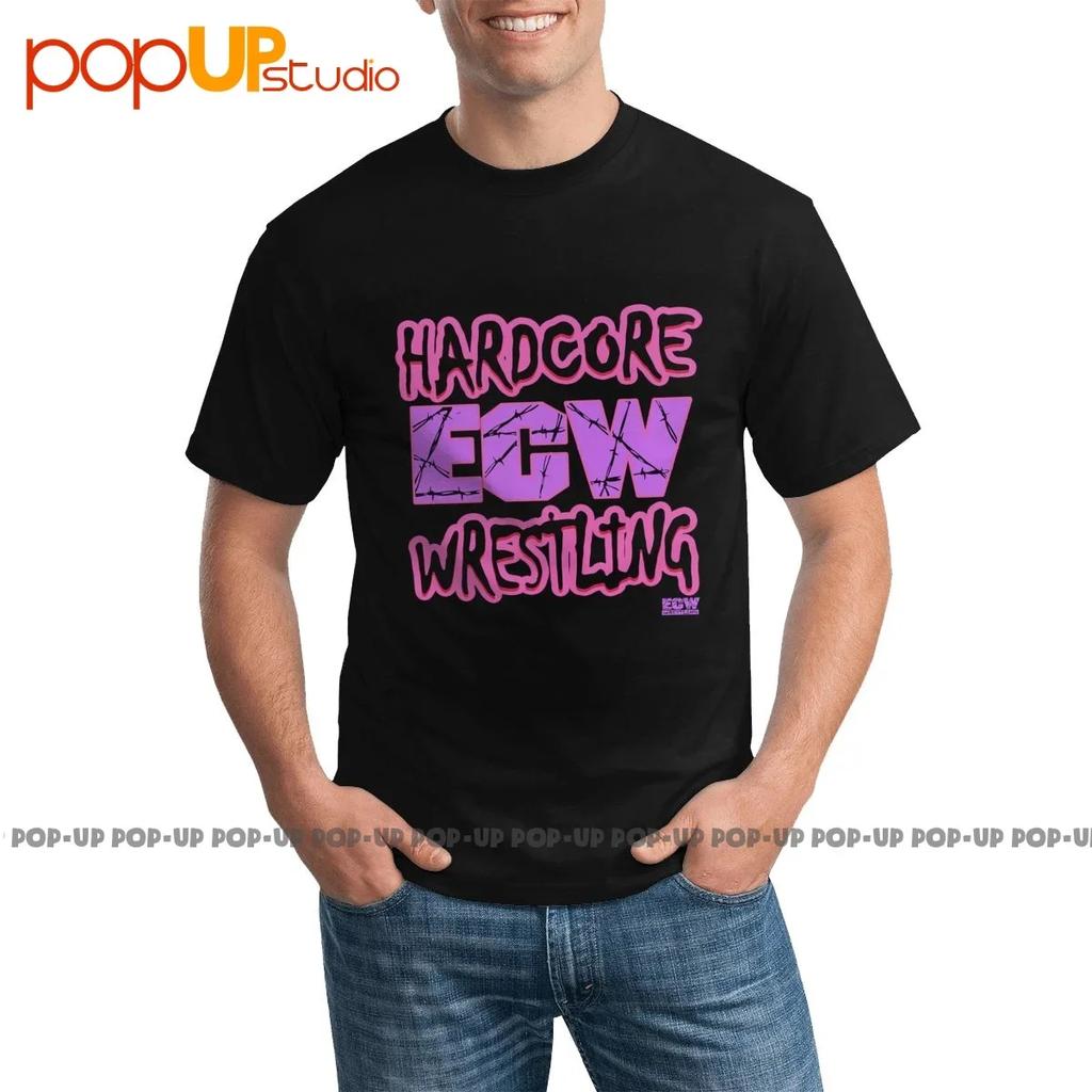 Vtg Ecw Hardcore Wrestling 90S P281 Design Trička Přírodní Vysoce Kvalitní Tričko