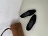 2025 new square head versatile shallow mouth soft sole suede foot cover college style ballet women's single shoes