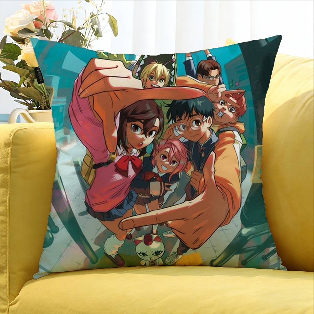 Anime D-Dandandan Various Sizes Square Pillow Case For Car Home Bedchamber Decor