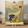 1pc, Disney's Beauty and the Beast: A Magical Home Décor Gift Cozy Blanket for Bedroom, Living Room, Travel, Camping, Car
