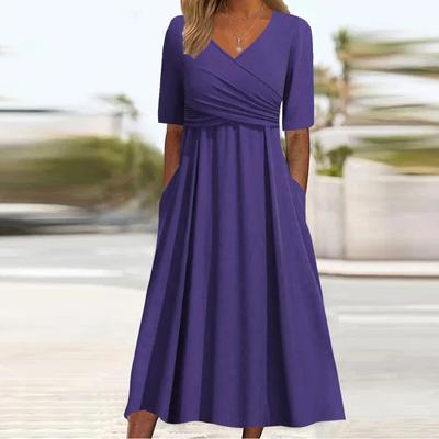 Women's Summer Dresses Casual  Sundress Loose  Flowy    Midi-Dresses With Pockets