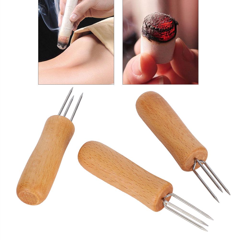 3pcs Moxa Roll Extender Tool Accupuncture Massage Moxibustion Stick Extender