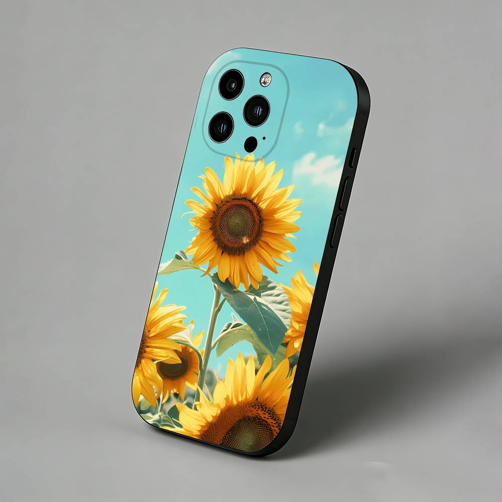 Sunflower Phone Case for iPhone 17 Air 16 Pro Max 16e 15 Plus 14 13 Mini 12 11  Back Cover