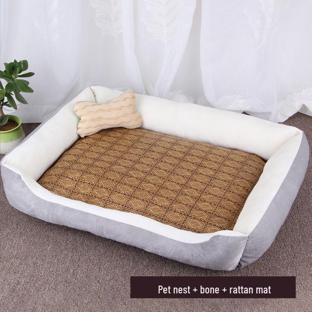 Warm Dog Bed for Small, Medium, and Large Dogs - Pet Nest & Mat for Dogs and Cats