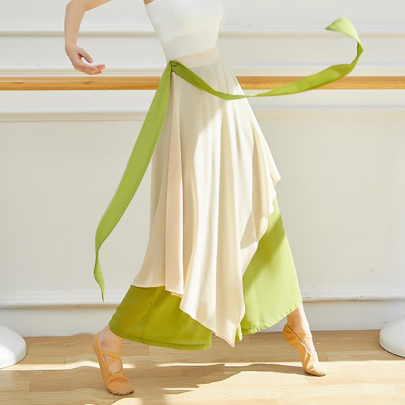 Women's Loose and Flowing Chiffon Dance Pants; Classical Dance Performance Costume; Practice Wide-leg Pants
