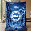 Coperta in Flanella con Stampa Calcio Brighton & Hove Albion, Coperta Morbida Calda Leggera per Divano Letto Campeggio