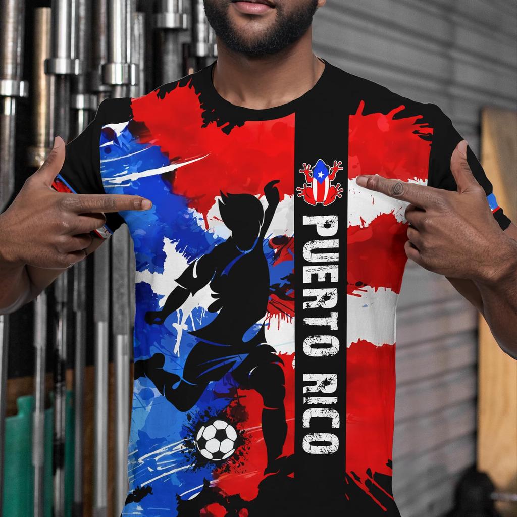Men Women Soccer Fan Jersey Retro Street Style Short Sleeve Casual Fit Breathable Fabric Sportswear for Outdoor Activities