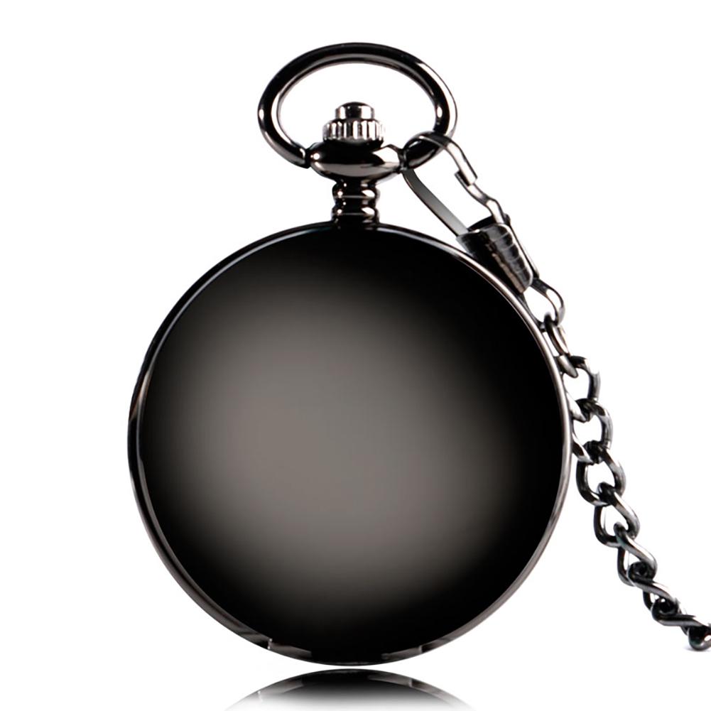 2023 Blank Silver Smooth Double Full Hunter Case Steampunk Skeleton Dial Mechanical Pocket Watch with Chain Personalized чёрный