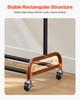 Clothes Rack, Rolling Clothing Garment Rack with Adjustable Crossbar and Side Hooks, 68 kg Load Capacity, Heavy Duty Carbon Steel Clothing Racks with