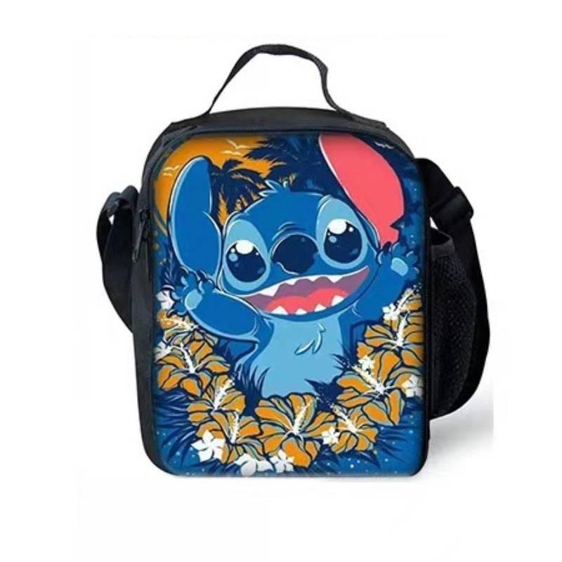 Stitch Lunch Bag With Polyester Material For School Daily Use And Lightweight Carrying